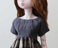 Load image into Gallery viewer, Ooak Raglan Sleve dress with Plaid Skirt
