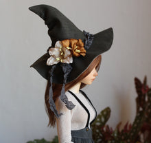 Load image into Gallery viewer, Minifee witch hat - Printable PDF pattern and tutorial
