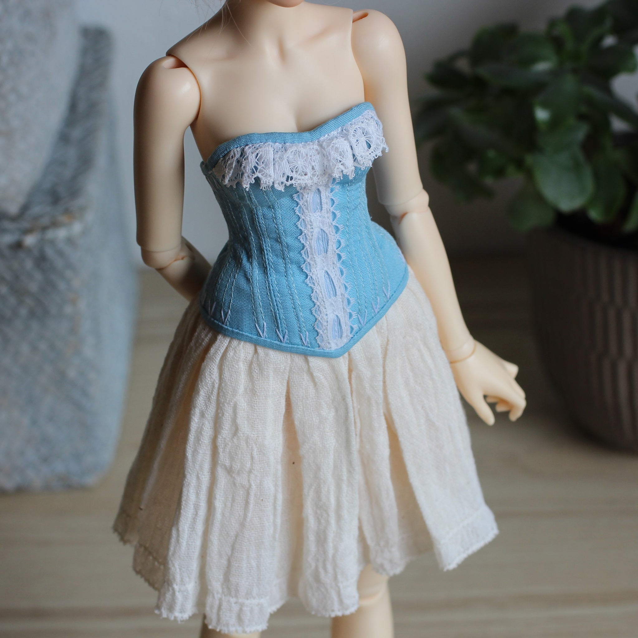Baby blue corset dress