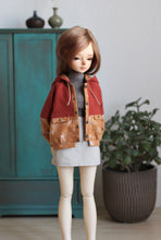 Load image into Gallery viewer, Floral And Rust Red Windbreaker Jacket. Fits Girls And Boys
